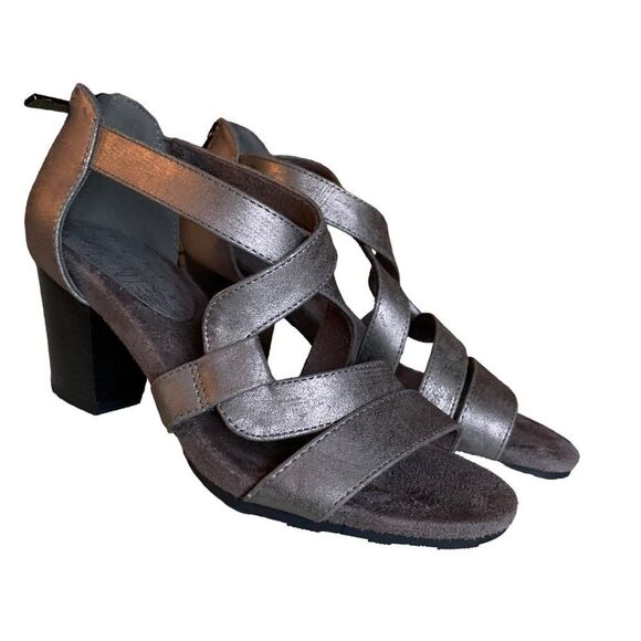 Easy Street Silver Strappy Women’s Heels Evening Pumps Grey Size 6 - Picture 3 of 10